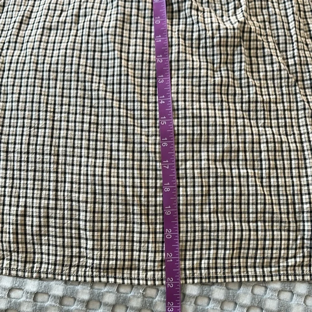 St. John's Bay Black and White Checkered Blouse NWT - Picture 9 of 10